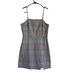GB Black and White Checkered Mini Cocktail Dress
